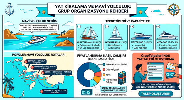 Yat Kiralama ve Mavi Yolculuk: Grup Organizasyonu Rehberi